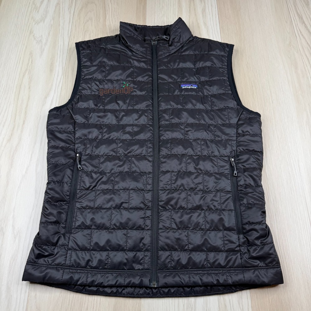 Patagonia Mens Black Full Zip Insulated Quilted Nano Puffer Vest Size Medium